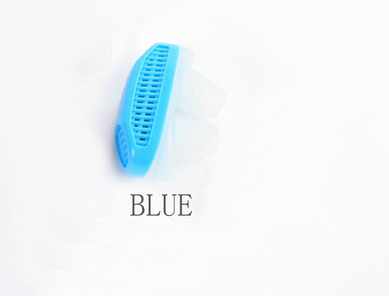 Blue Anti-Snore Device: Sleep Aid component on a white background with 'BLUE' text.