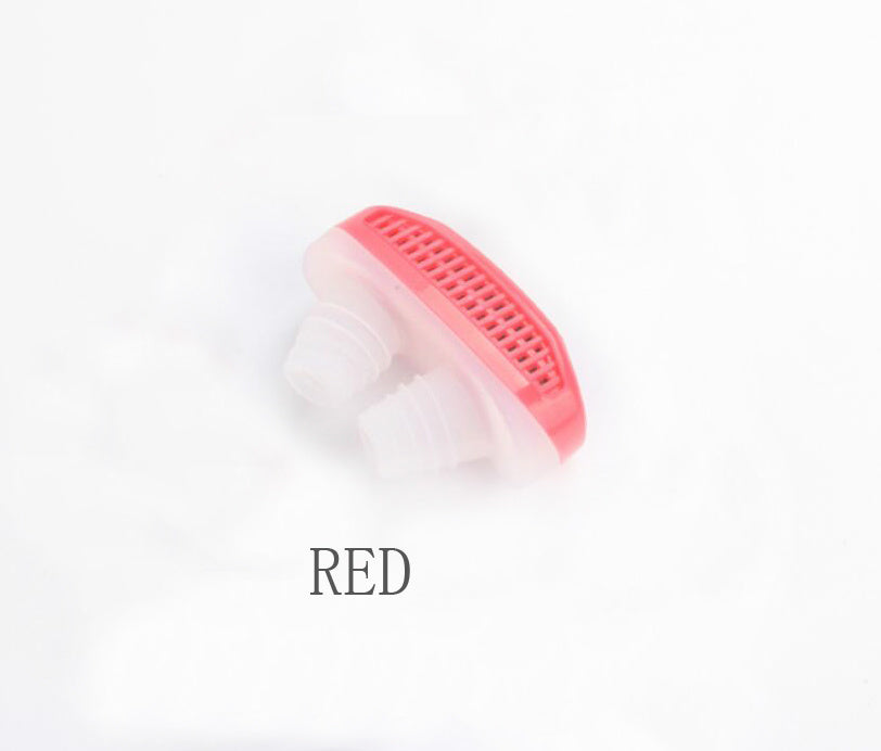 Red Anti-Snore Device: Sleep Aid on a white background with 'RED' text.