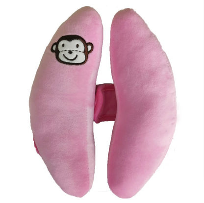 Pink Baby Head-Shaped Banana Pillow design on a white background