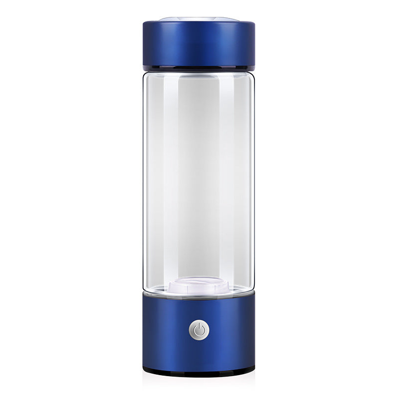 HydraPure™ Hydrogen Water Bottle with blue accents on a white background