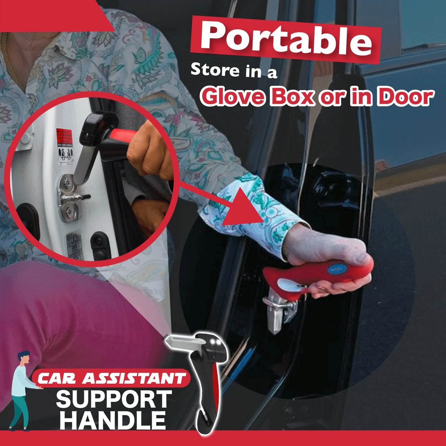 Emergency Car Handle Assist Bar